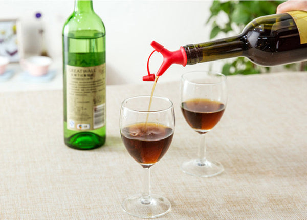Double Oil Bottle Mouth Stopper Sauce Bottles Nozzle Caps Wine Stopper Pour The Liquid Guiding Device Kitchen Tools