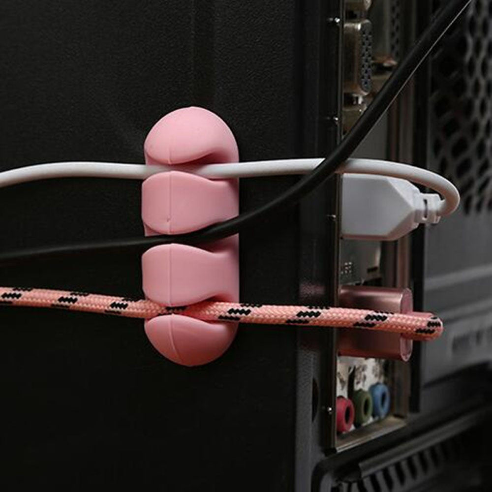2 Pcs Cable Winder Stick-on Wire Headphone Headset Wire Wrap Cord Winder Organizer Cable Collector Silica HotTop