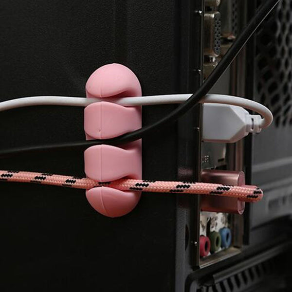 2 Pcs Cable Winder Stick-on Wire Headphone Headset Wire Wrap Cord Winder Organizer Cable Collector Silica HotTop