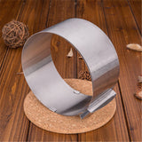 Retractable Stainless Steel 1 Pc Circle Mousse Ring Baking Tool Set Cake Mould Size Adjustable Bakeware 16-30cm