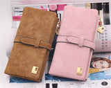 New Fashion Elegant Women Wallets Drawstring Nubuck Zipper Luxury Brand Famous Designer Card Wallet Women Purse PU Wallet Female
