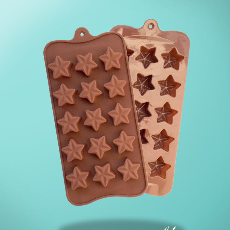 Romantic Star Shaped Grade  Silicone Chocolate Mold For The Kitchen Baking Cake Tools Environmental Protection