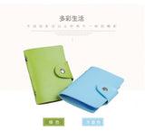 New 24 slots Fashion PU Leather Business Card Holder Organizer Hasp Men Women Bank Credit Card Holder Bag ID Card Wallet