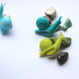 CJ058 Cute Snail Shape 10 pcs/Set Tea Bag Clip Cup Mug Tea Infusers Strainer Clips Party Decor Silicone Tea Bag Holder