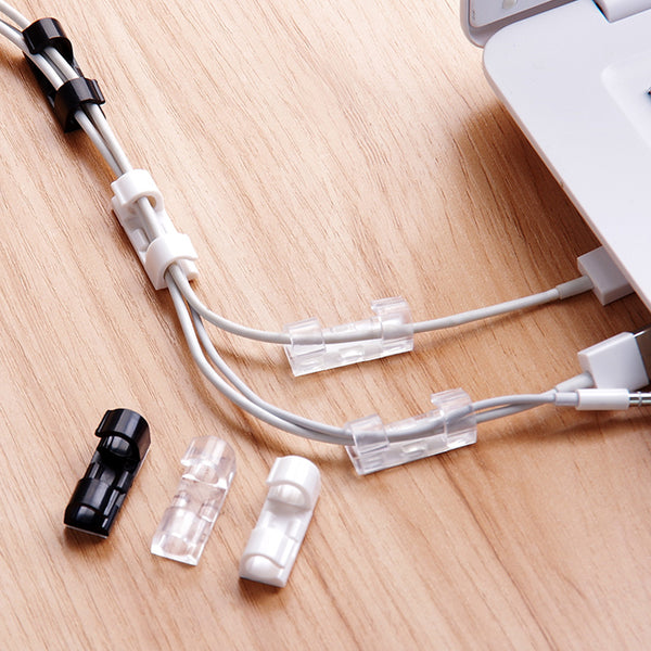 20pcs Wire Storage Clips Buckle Management Organizer Securing Cable Clamp Cable Housing Data Line Finishing Tool Fixed decor