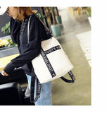 Backpack Female  New Korean Wild School Wind Student Bag Casual Color Letter Backpack Travel Bag