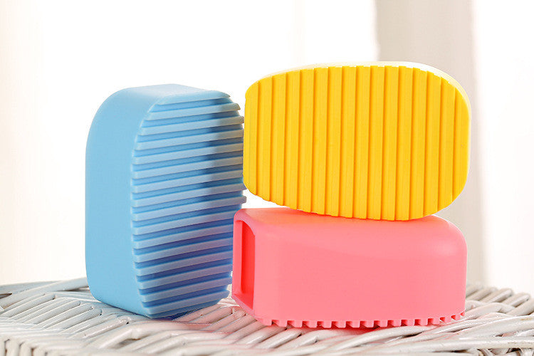 Convenient Colorful 1 pc Cleaning Washing Flexible Scrub Brush Hand-held Mini Washboard Antiskid Creative