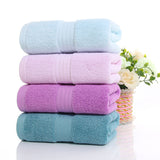 HELLOYOUNG Solid Color 130g Soft Cotton Face Towel For Adults Thick Bathroom Super Absorbent Towel 34x74cm