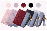 Tassels Zipper&Hasp Women Wallet For Coin Card Cash Invoice Fashion Lady Wallets Small Purse Short Solid Female Clutch Carteras