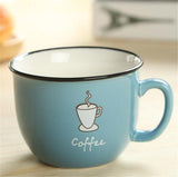 Creative Candy Color Ceramic Mug Coffee Milk Breakfast Cup Cute Porcelain Tea Mugs 250ml Novetly Gifts