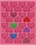 New Heart Shape Letter Design Chocolate Candy Silicone Mold Kids Birthday Cakes Decoration Sugar Craft Baking Tools