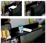 1pc Office Storage Rack Clip Computer Screen Table Desk Accessories Organizer for Cosmetics Shelf Home Office Organizer