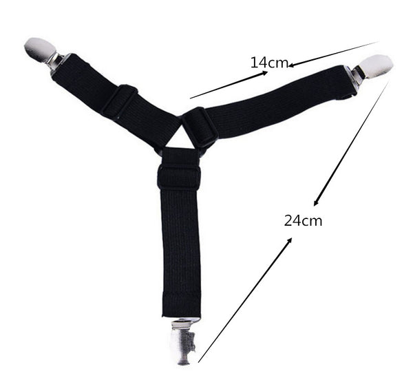 4pcs New Elastic Cover Blankets Grippers Holder Bed Sheet Clip Mattress Fasteners Fixing Slip-Resistant Belt Clip Home Living