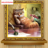 DIY Partial 5D Diamond Embroidery The Cute Cats Round Diamond Painting Cross Stitch Kits Diamond Mosaic Home Decoration