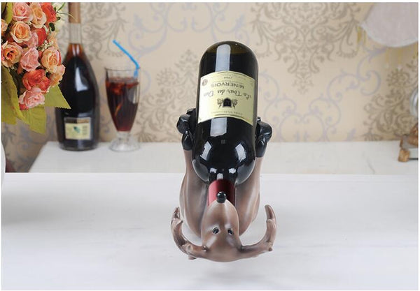 European Resin Drunk Deer Wine Rack Livingroom Office Wine Bottle shelf Home Furnishing Decoration Modern Wine Holder Crafts