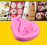 New Brand Fondant  Bakeware Cake 3D Mould Swan Shaped Party Decoration Cake Tools DIY Wedding Silicone Baking Moulds