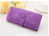 Fashion Retro Matte Stitching leather Wallet Women Long Purse Clutch Women Casual Hasp Dollar Price Wallet Handbag carteira
