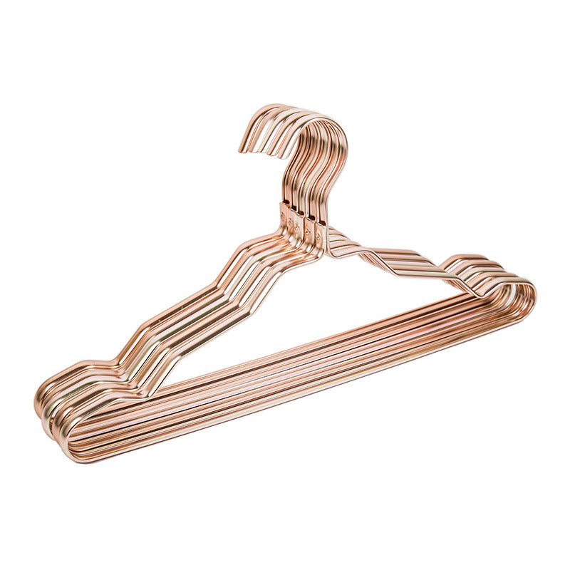 5 Pcs New Thicker Aluminum Alloy Drying Racks Home Seamless Hanger Anti-slip Clothing Hanger Anti-rust Windproof Clothes Rack