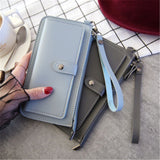 Women's Purse High Quality PU Leather Women's Wallet Zipper Bag Vintage Female Wallet Purse Fashion Card Holder Phone Bag