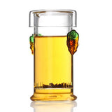 CJ257 glass tea pot with filter,clear heat resistant borosilicate blooming teapot,heat-resistant teapots for puer,flower teas