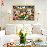 DIY Partial 5D Diamond Embroider Animal paradise Round Diamond Painting Cross Stitch Kits Diamond Mosaic Home Decoration