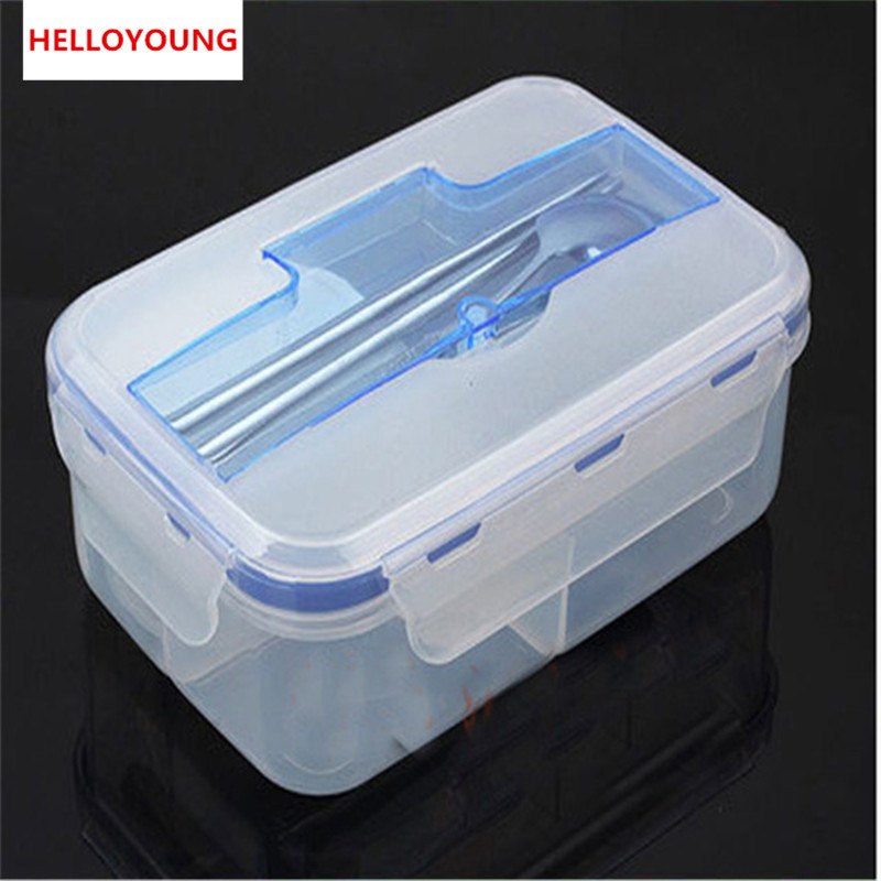 CJ030 Single Buckle Around LunchBox Can Microwaveoven LunchBox Tableware Single Plastic Bento LunchBoxes Main image