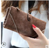 Fashion Retro Matte Stitching leather Wallet Women Long Purse Clutch Women Casual Hasp Dollar Price Wallet Handbag carteira