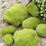 XBJ009 Miniature 1pc Stone Moss Garden Craft Fairy Bonsai Plant Decor Marimo Stone Artificial Moss Foam Stone Green Plant