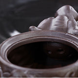 CJ255 Ceramic teapot,Traditional Chinese Tea pot Dragon and Phoenix Tea kettle Premium tea infuser purple clay tea set