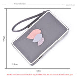 Tide leaf new long section of lychee pattern ladies wallet Korean casual lunch box clutch ladies' leather handbag purse