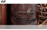 Oil wax leather men's leather wallet casual retro long wallet large capacity multi-position clutch men's purse