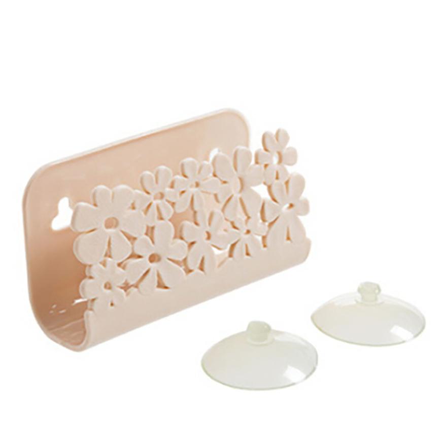 Kitchen Bathroom Drying Rack Toilet Sink Suction Sponges Holder Rack Suction Cup Dish Cloths Holder Scrubbers Soap Storage Main image