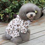 Fleece Dog Hoodies women Autumn winter Wear Pet jumpsuit warm Pet dog Clothes Clothing for Dogs Small dog Four Leg Hoodie