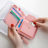 Hot Sale Square Women Coin Purses Holders Wallet Female Leather Tassel Pendant Money Wallets Hot Fashion Clutch Bag