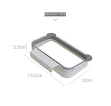 1PC Cupboard Door Back Trash Rack Storage Garbage Bag Holder Hanging Kitchen Cabinet Hanging Trash Rack Kitchen Gadgets