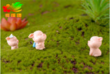 2pcs/lot Piggy Story Micro Landscape Resin Crafts Small Decoration Keychain Accessories Dolls 12 Zodiac Pigs