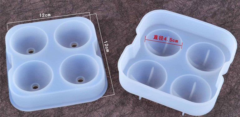 Ice Balls Maker Utensils Gadgets Mold 4 Cell Whiskey Cocktail Premium Round Spheres Bar Kitchen Party Tools Tray Cube