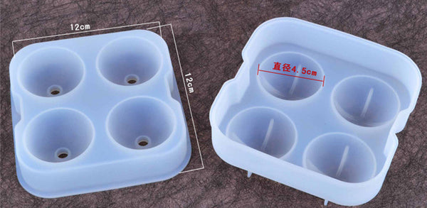 Ice Balls Maker Utensils Gadgets Mold 4 Cell Whiskey Cocktail Premium Round Spheres Bar Kitchen Party Tools Tray Cube