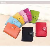 New 24 slots Fashion PU Leather Business Card Holder Organizer Hasp Men Women Bank Credit Card Holder Bag ID Card Wallet