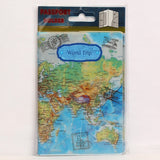 New World Trip Map Travel Passport Covers for Men , PVC Leather ID Card Bag Passport holder Passport Wallets 14*10cm