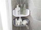 Corner Drain Shelves Bathroom Storage Rack Bathroom Punch-Free Powerful Wall-Mounted Wash Shelf