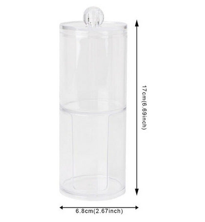 Acrylic Multifunctional Round Qtip Container Cosmetic Makeup Cotton Pad Organizer Jewelry Storage Box Holder and Candy Jars Secondary image