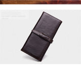 Long business and leisure hand holding High-quality cow leather multi-card purse Genuine Leather men's wallet