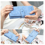 Fashion Retro Matte Stitching leather Wallet Women Long Purse Clutch Women Casual Hasp Dollar Price Wallet Handbag carteira
