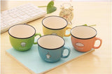 Creative Candy Color Ceramic Mug Coffee Milk Breakfast Cup Cute Porcelain Tea Mugs 250ml Novetly Gifts