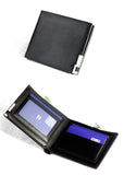 Fashion hit color men's wallet vertical short section high-quality PU genuine Color purse Card & ID Holders money clamps