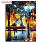 Bright Starlight Oil paint painting by numbers diy picture drawing coloring on canvas painting by hand wall paint by number