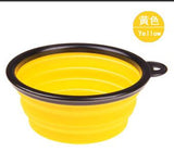 New Collapsible foldable silicone Pet dog bowl cat candy color outdoor travel portable puppy food container feeder dish on sale