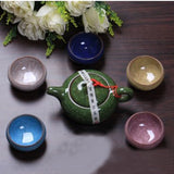 CJ258 High Quality 7 pcs/lot China Dehua Colorful ceramic cup Binglie tea cup Beautiful Environmental protection
