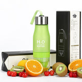 New Xmas Gift 650ml Water Bottle plastic Fruit infusion bottle Infuser Drink Outdoor Sports Juice lemon Portable Kettle